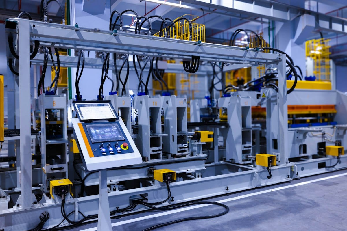 Control panel of an industrial manufacturing machine